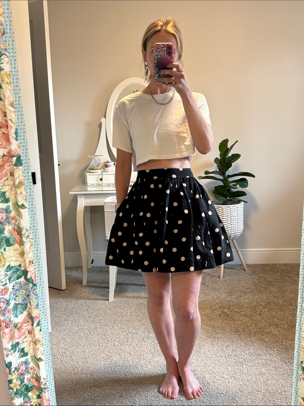 Kate Spade Polka Dot “Coreen” Mini Skirt